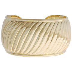 Cuff Bangle-Plain Gold