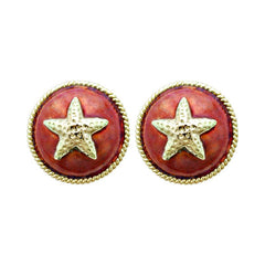 Earrings-Plain Gold (Enamel)