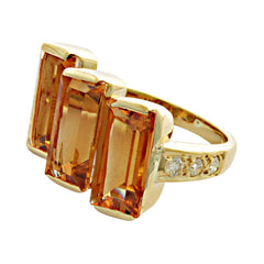 Ring-Citrine and Diamond