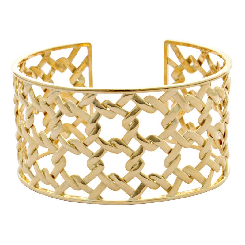 Cuff Bangle-Plain Gold