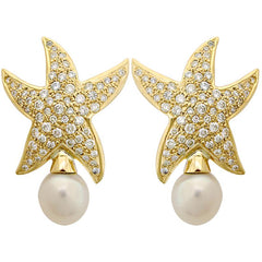 Earrings-South Sea Pearl and Diamond
