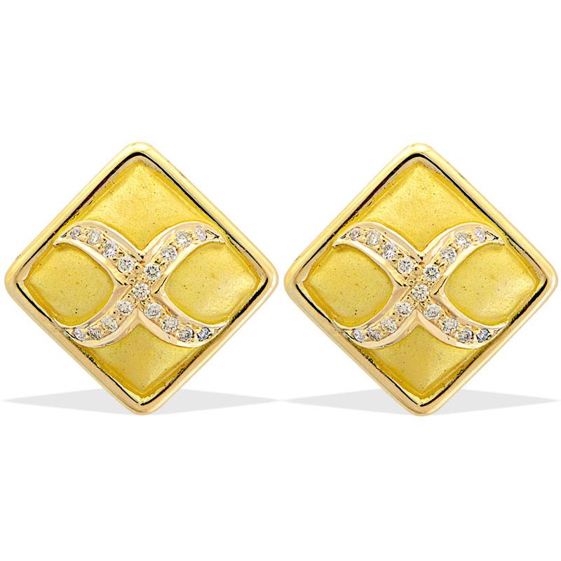 Earrings-Diamond (Enamel)