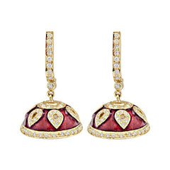 Earrings-Diamond (Enamel)