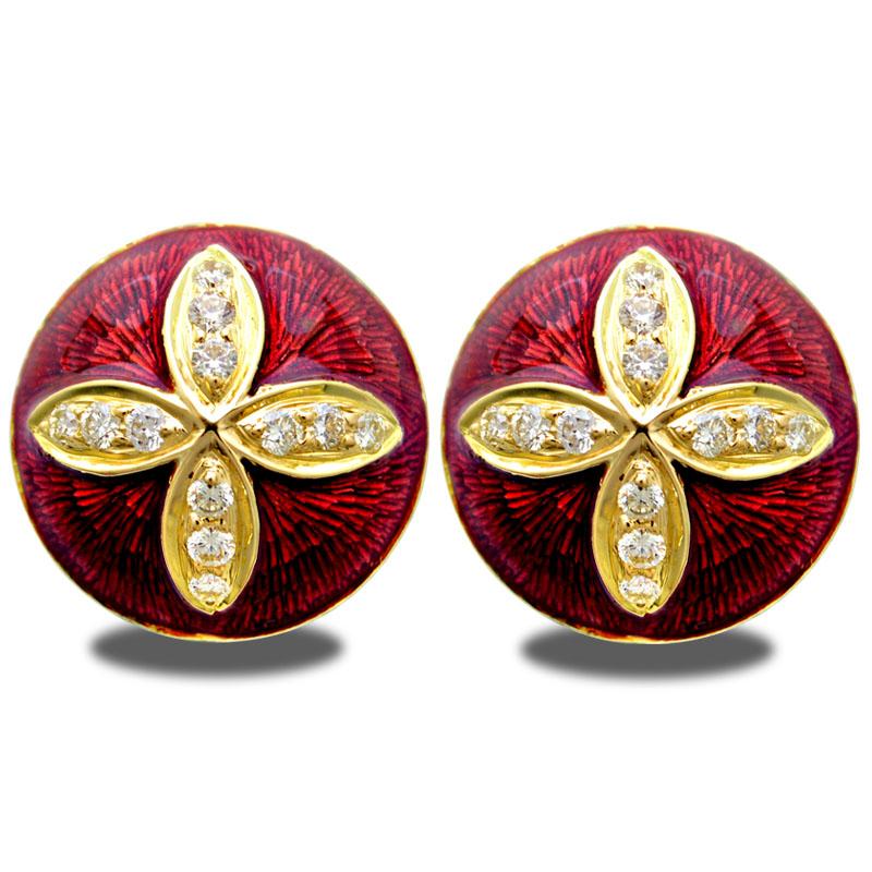 Earrings-Diamond (Enamel)