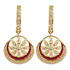 Earrings-Diamond (Enamel)