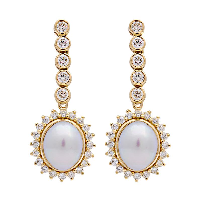 Earrings-South Sea Pearl and Diamond