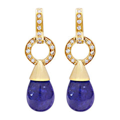 Earrings-Tanzanite and Diamond