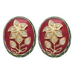 Earrings-Diamond (Enamel)