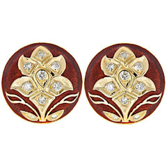 Earrings-Diamond (Enamel)