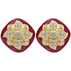 Earrings-Diamond (Enamel)