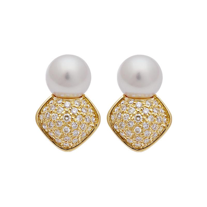 Earrings-South Sea Pearl and Diamond