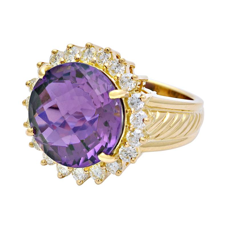 Ring-Amethyst and Diamond