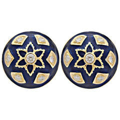 Earrings-Diamond (Enamel)