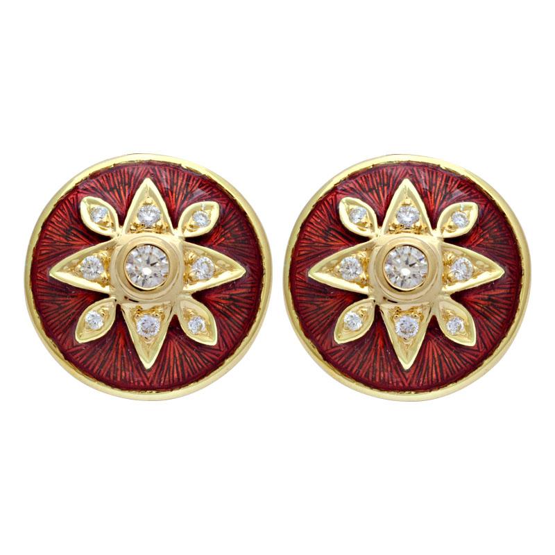 Earrings-Diamond (Enamel)