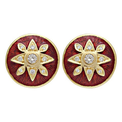 Earrings-Diamond (Enamel)