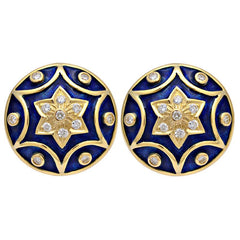 Earrings-Diamond (Enamel)