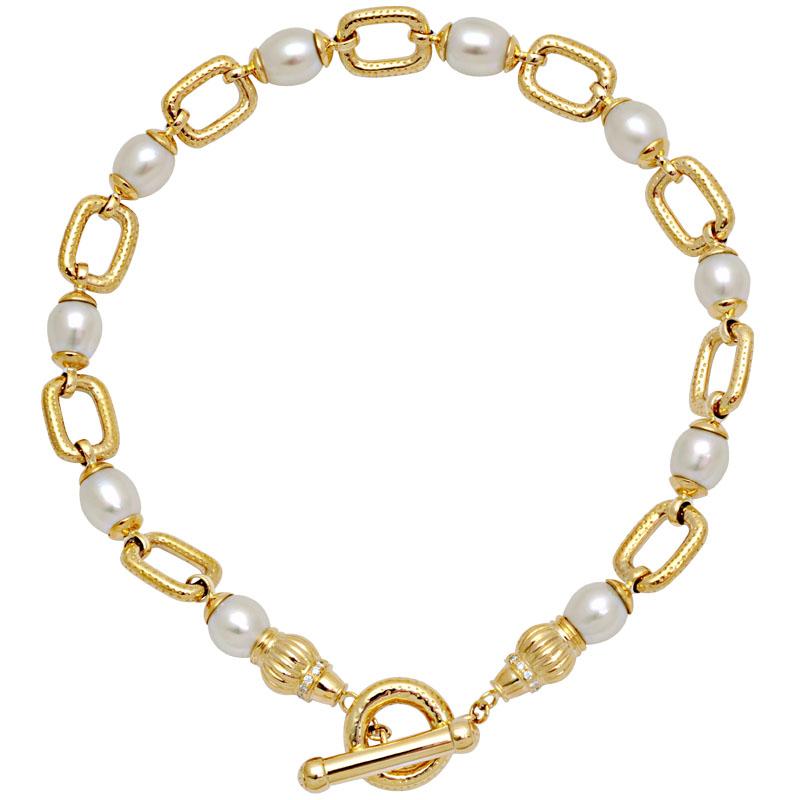 Toggle Necklace-South Sea Pearl and Diamond