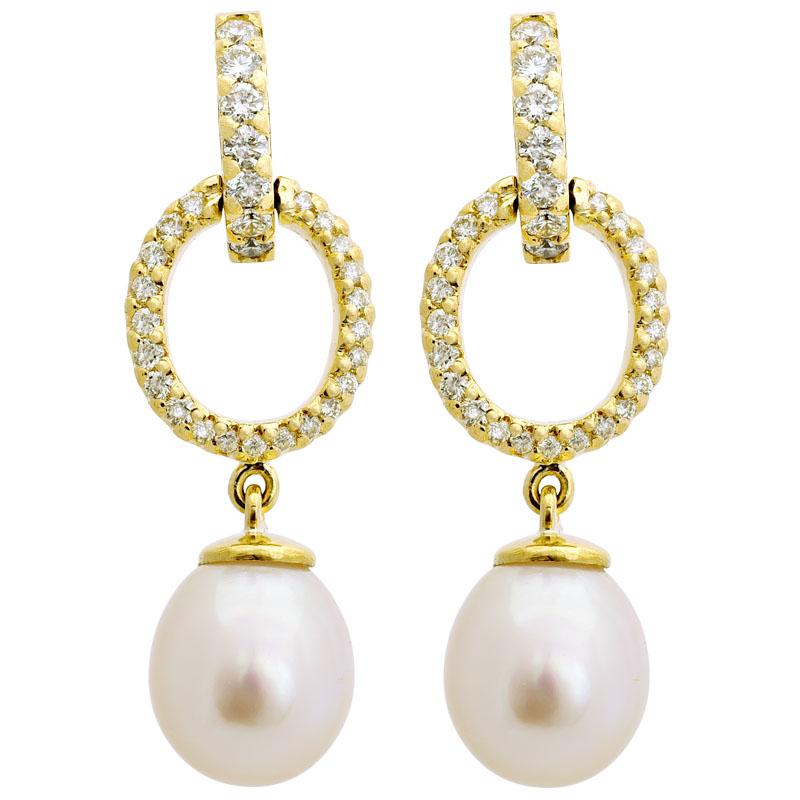 Earrings-South Sea Pearl and Diamond