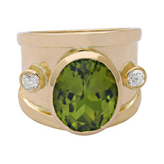 Ring-Peridot and Diamond