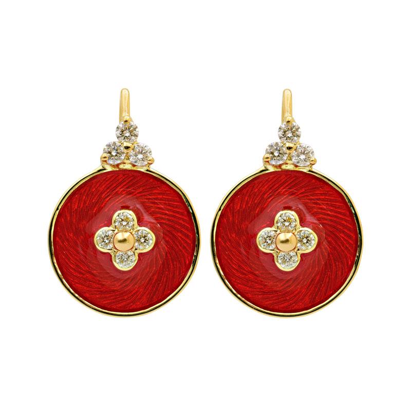 Earrings-Diamond (Enamel)