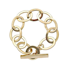 Toggle Bracelet-Plain Gold