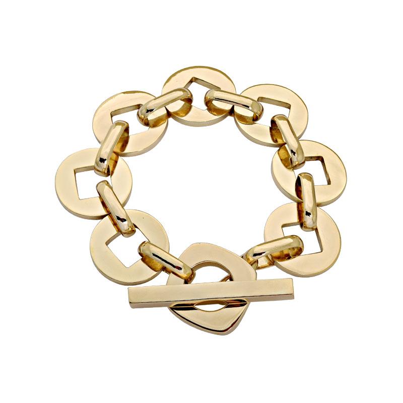 Toggle Bracelet-Plain Gold