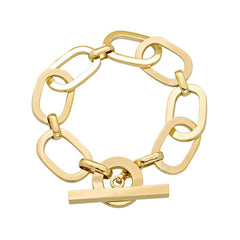 Toggle Bracelet-Plain Gold