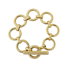 Toggle Bracelet- Plain Gold