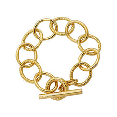Toggle Bracelet- Plain Gold