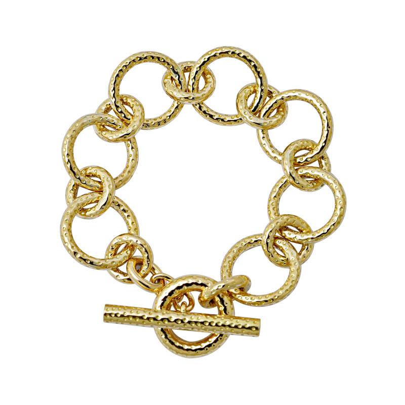 Toggle Bracelet- Plain Gold