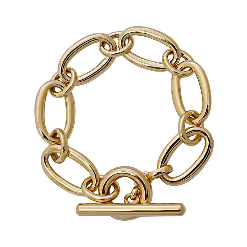 Toggle Bracelet- Plain Gold