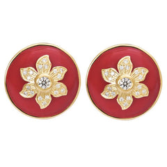 Earrings- Diamond (Enamel)