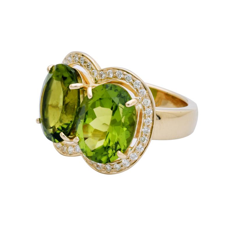 Ring- Peridot and Diamond