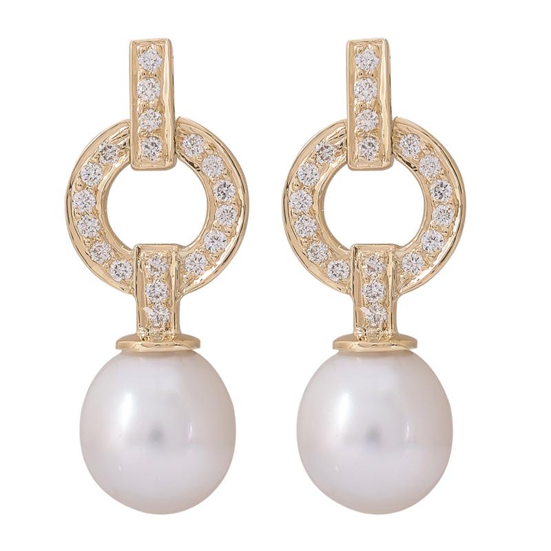 Earrings- Pearl and Diamond