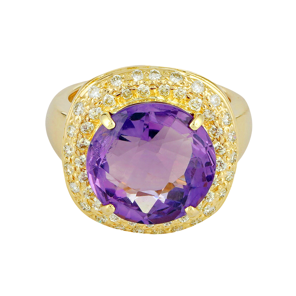 Ring - Amethyst and Diamond