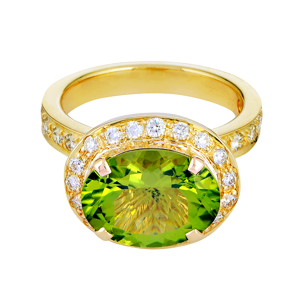 Ring - Peridot and Diamond