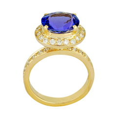 Ring - Tanzanite and Diamond