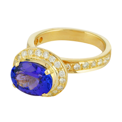 Ring - Tanzanite and Diamond